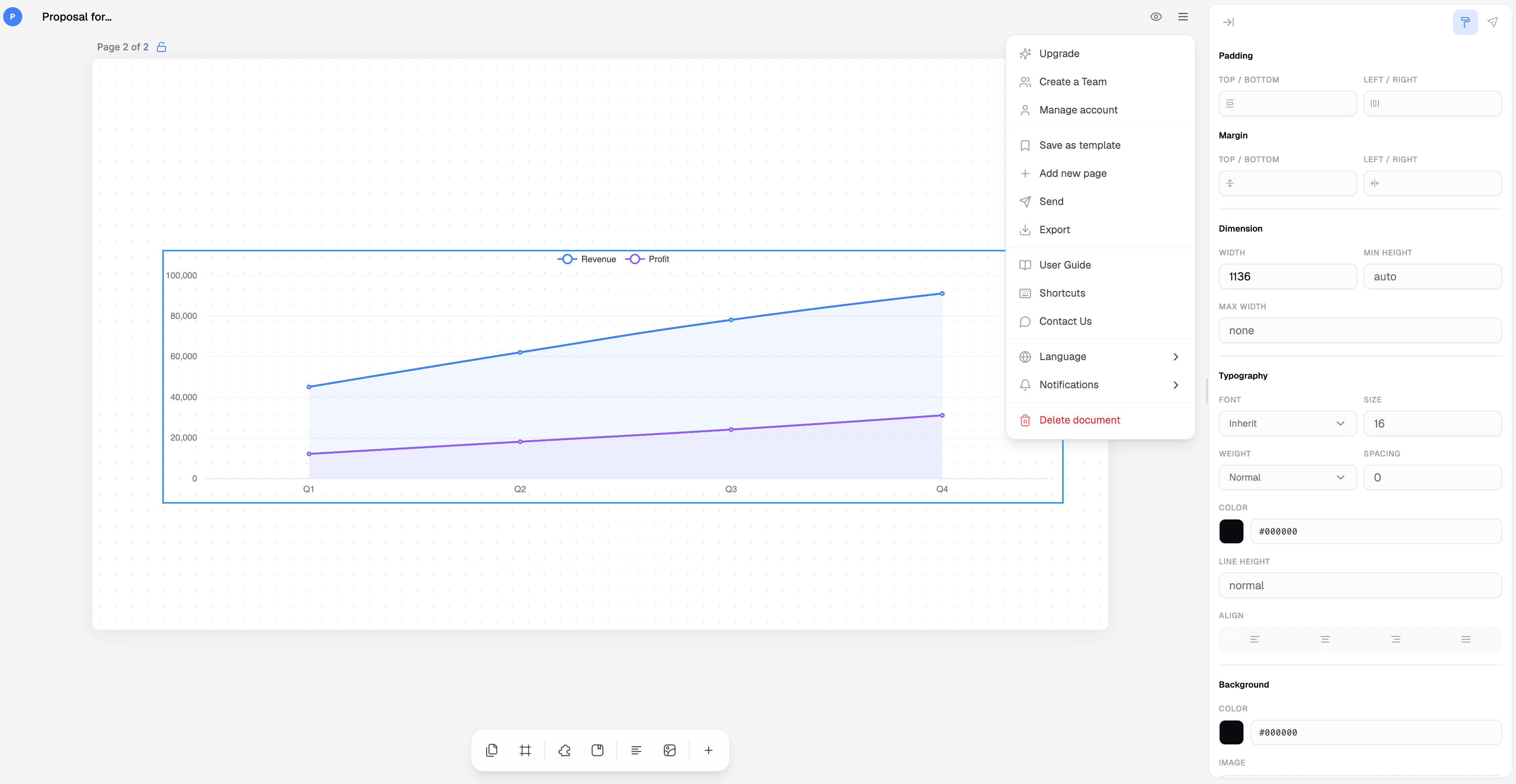 Draftbook visual editor workspace